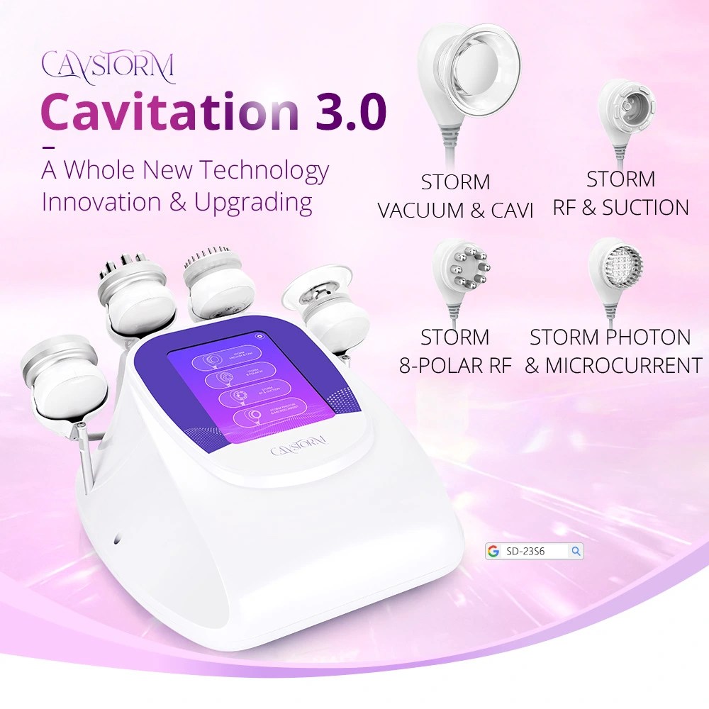CaVstorm® Appareil Anti Cellulite et Soin Peau à Ultrasonic Vacuum R-F Cavitation 3.0 Microcurrent-2